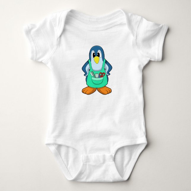 Body Penguin coiffeur avec ciseaux et razor (Devant)