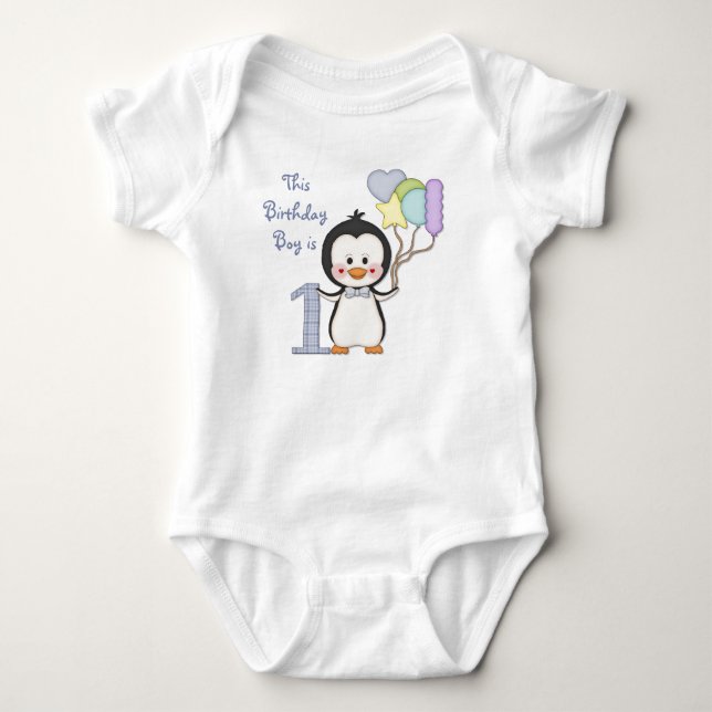 Body Penguin Cutie - Garçon premier anniversaire (Devant)