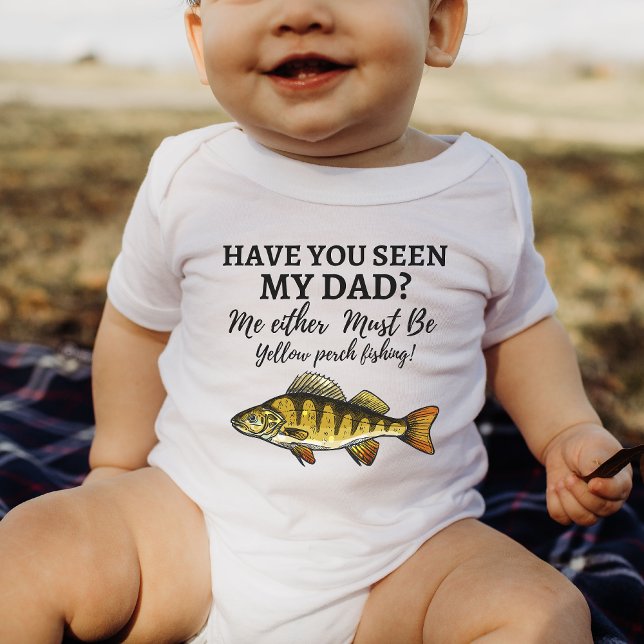 Body Perche Jaune Drôle Pêche Papa Poisson Cadeau Bébé (Créateur téléchargé)