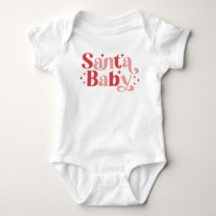 Body Père Noël Baby - Typographie de Noël rétro