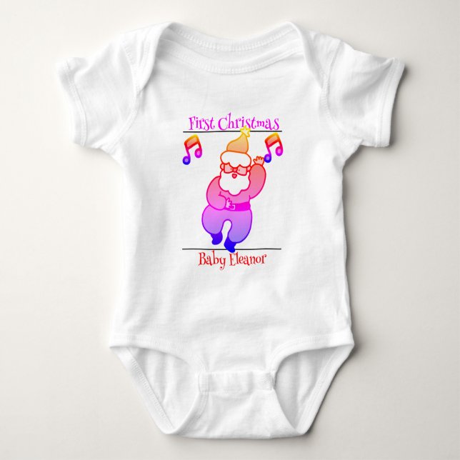 Body père Noël, bébé Noël (Devant)