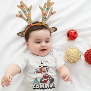 Body Père Noël en course Humour de Noël Vacances Drôle