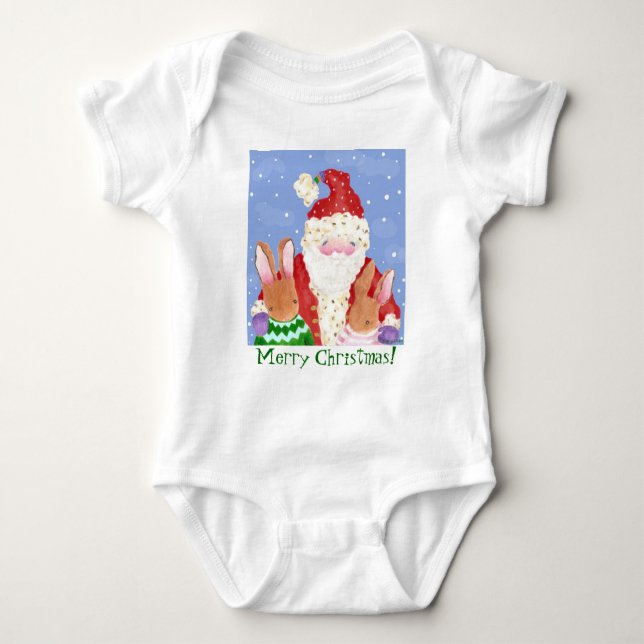 Body père Noël et lapins ! (Devant)