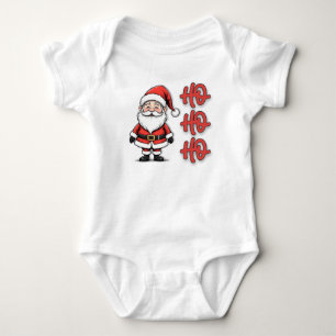 Body Père Noël festif amusant Ho Ho Ho Noël