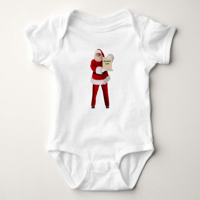 Body Père Noël Liste de vilaines Bodysuit bébé (Devant)