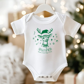 Body Père Noël personnalisé petit renne d'aide