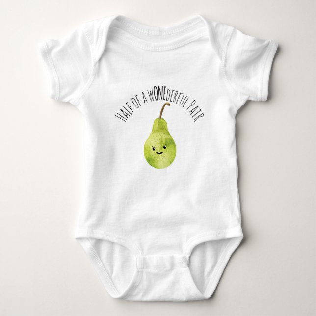 Body Perfect Pair Twin 1st Birthday Bodysuit (Devant)
