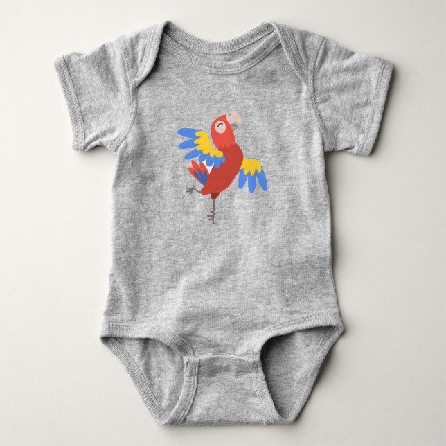 Body Perroquet heureux dansant oiseau mignon (Devant)
