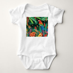 Body Perroquet tropical : Arrière - plan floral exotiqu