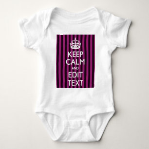 Body Personalisé KEEP CALM et votre texte en rose