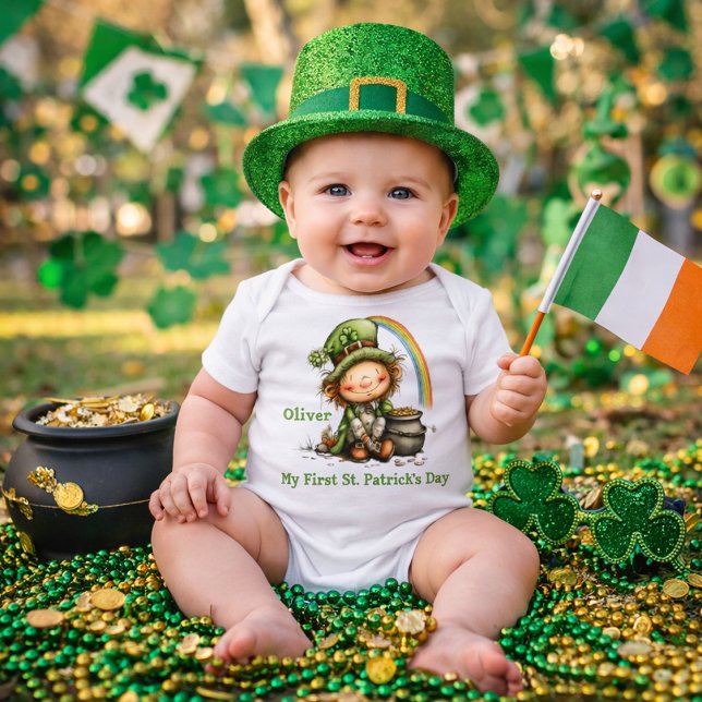 Body Personalized Baby’s First St. Patrick’s Day  (Créateur téléchargé)