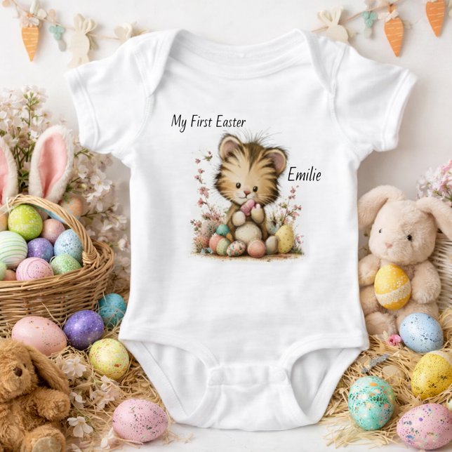 Body Personalized Baby Tiger Easter Illustration (Créateur téléchargé)