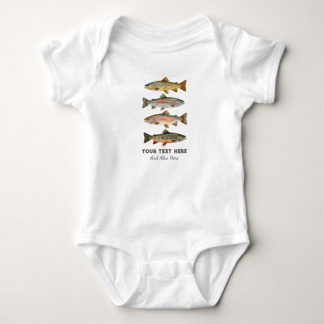 Body Personalized Fishing Lover  – Trout Fishing Design (Devant)