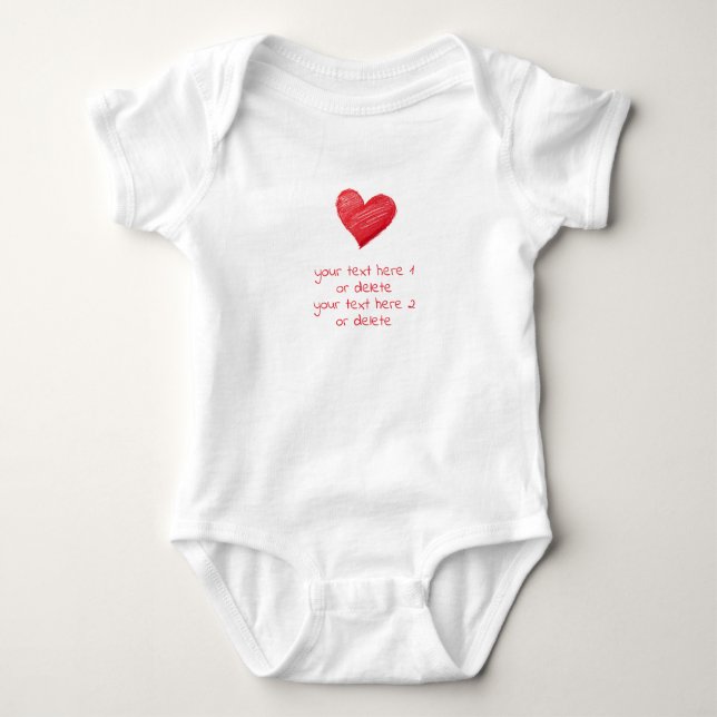 Body Personalized Gift with own Message, DIY Heart (Devant)