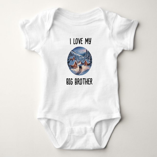Body Personalized I Love My Big Brother Dog Photo Baby  (Devant)
