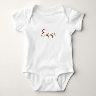 Body Personalized Modern First Name Baby Bodysuit