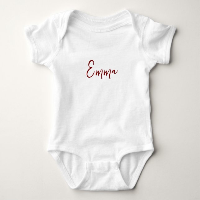Body Personalized Modern First Name Baby Bodysuit (Devant)