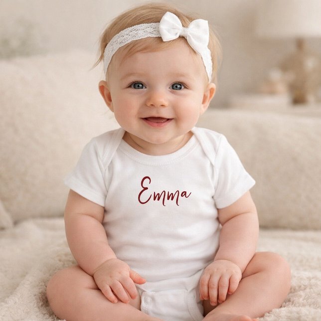Body Personalized Modern First Name Baby Bodysuit (Personalized Modern First Middle Name Baby Bodysuit And Hat Set, Baby Coming Home Outfit, Custom )