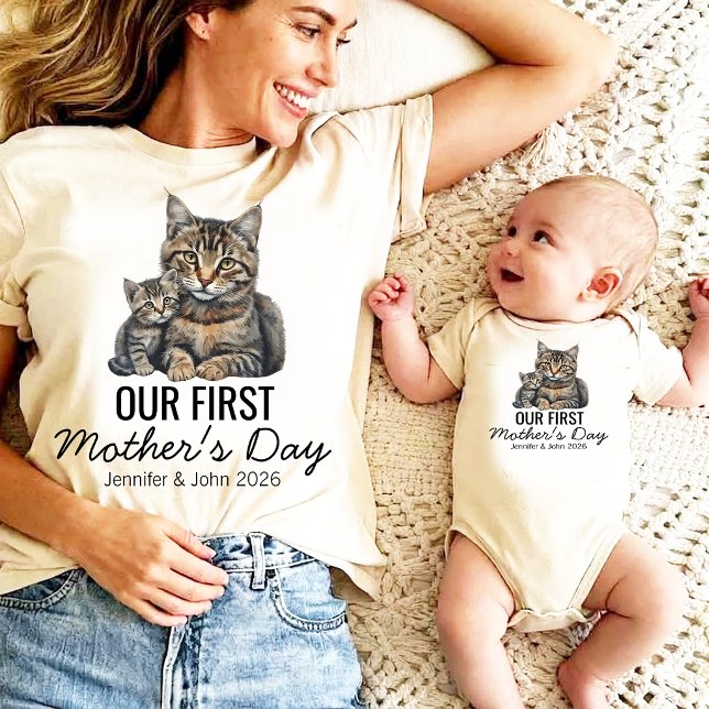 Body Personalized Our First Mother’s Day Cat  (Créateur téléchargé)