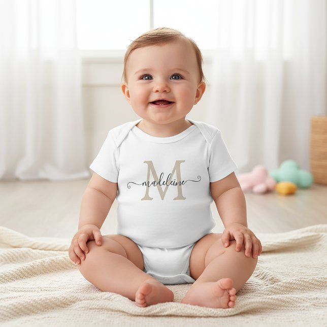 Body Personalized Script Name Monogram Beige (Créateur téléchargé)