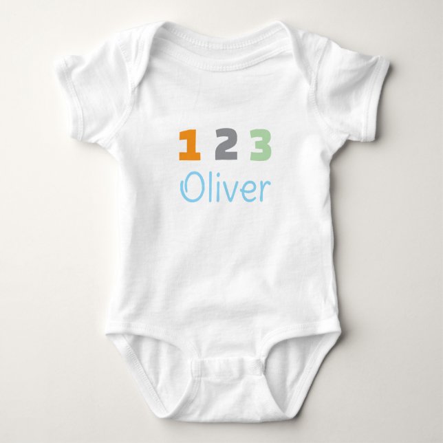 Body Personalized Triplets Outfit, Custom 1 2 3  (Devant)