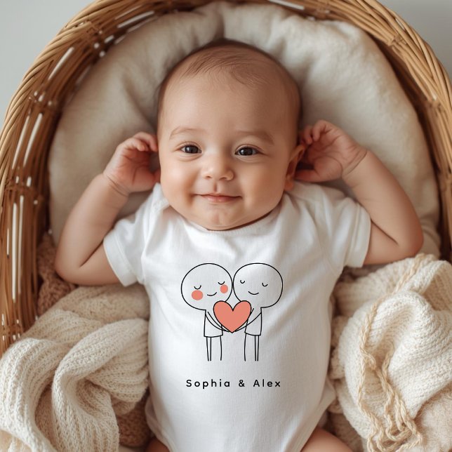 Body Personalized Valentine’s Couple Baby Bodysuit (Créateur téléchargé)