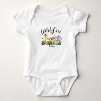 Body Personalized Wild One Safari  First Birthday Baby 