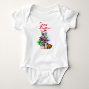 Body Personnalisable Chien Cute Blue Heeler Noël Yappy