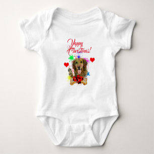 Body Personnalisable Joyeux Noël Chien Caniche Retrieve