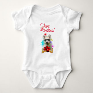 Body Personnalisable mignonne chien Westie Joyeux Noël