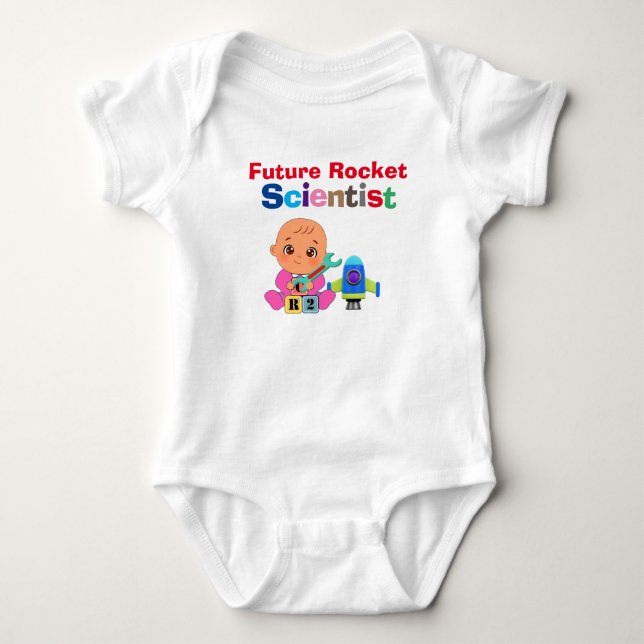 Body Personnalisé Cute Funny Baby Futur Rocket Scientis (Devant)