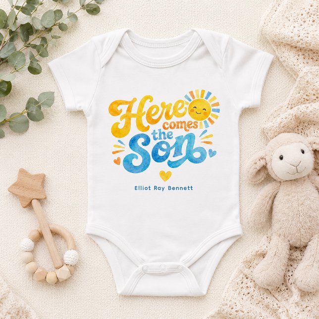 Body personnalisé 'Here Comes the Son' pour bébé (Here Comes the Son)