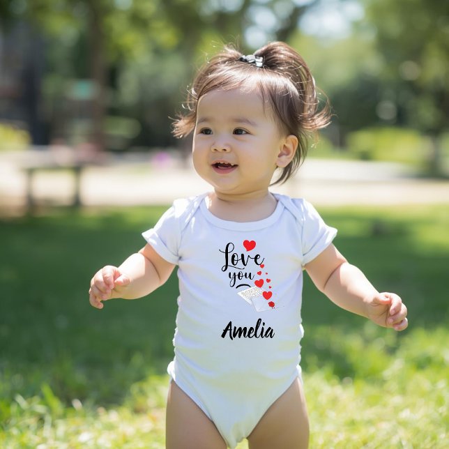 Body personnalisé 'Je t'aime' pour bébé (Créateur téléchargé)