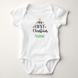 Body Personnalisé Mon premier costume bébé de Noël mign