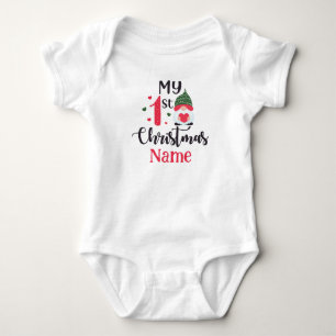 Body Personnalisé Mon premier costume bébé de Noël mign