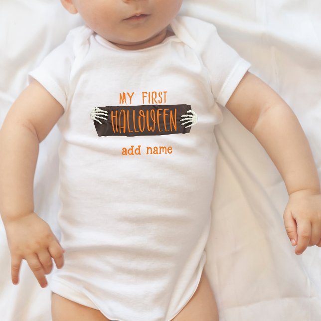 Body Personnalisé Mon premier Halloween (Personalized My First Halloween Baby Bodysuit)