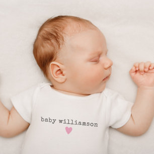 Body Personnalisé Nouveau-né Nom de famille Baby shower