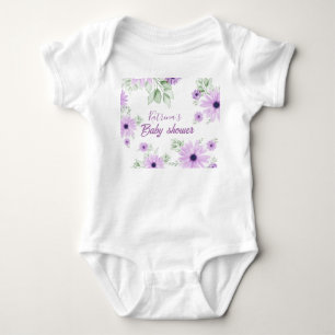 Body personnalisé pour bébé – Aquarelle violette