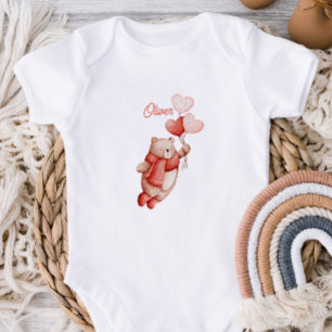 Body personnalisé pour bébé avec un ours en peluch