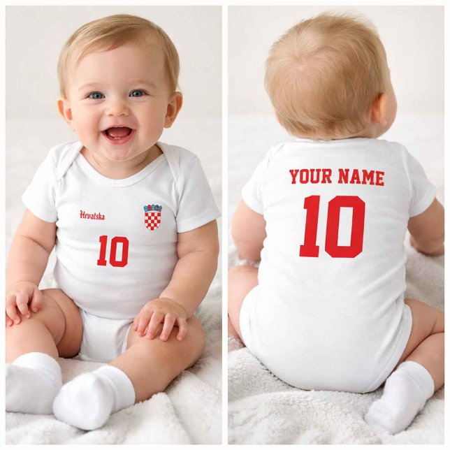 Body personnalisé pour bébé Croatie (Créateur téléchargé)