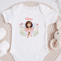 Body personnalisé pour bébé fille avec une jolie f