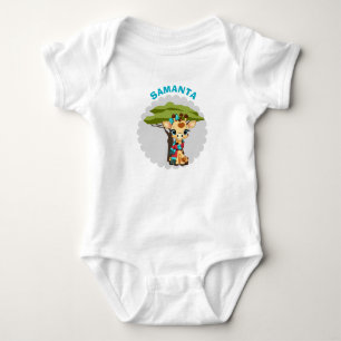 Body personnalisé pour bébé girafe