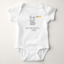 Body personnalisé pour bébé - Lapin de Pâques - 