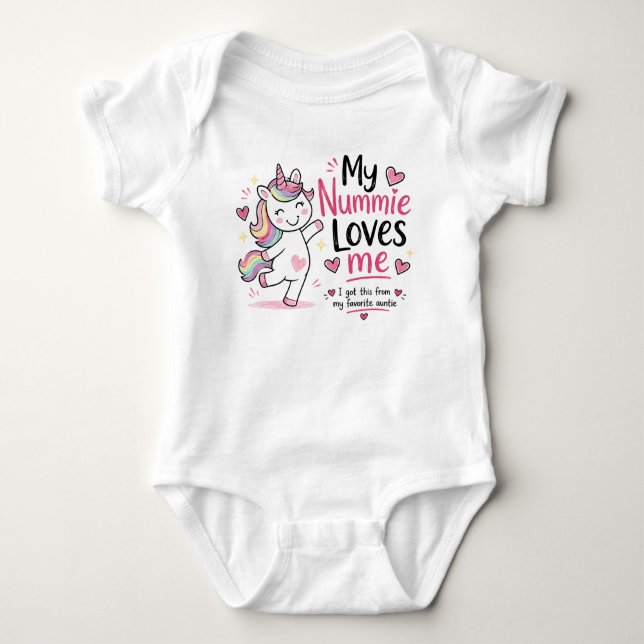 Body personnalisé pour bébé licorne en commande sp (Devant)