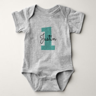 Body personnalisé pour le 1er anniversaire de bébé