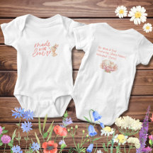 Body personnalisé pour nouveau-né fille Lapin mign