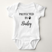 Body Personnalisé Protégé Par Le Bodysuit Chien Baby (Devant)
