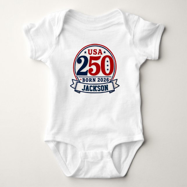 Body personnalisé USA 250 pour bébé (Devant)