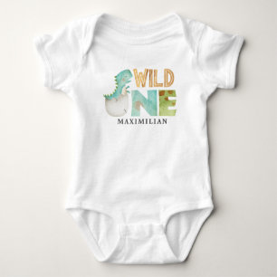 Body PERSONNALISÉ WILD ONE Dinosaur 1er anniversaire