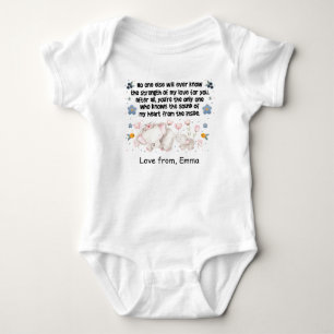 Body Personnalisée Elephant Mom, amour de Custom Name 
